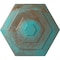 Ekena Millwork Woodruff Ceiling Medallion, Hand-Painted Copper Green Patina, 23 1/4"OD x 7/8"P CM23WFCGS - alternate 1